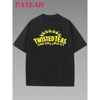 Cool Twisted Teas And Double T-Shirt 1 Pcs 220g Heavy Cotton T Shirt