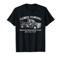Cotton Short Sleeve Camel Towing Inappropriate Humor Adult Humor Camel Towing T-Shirt