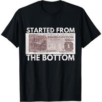 mens shirts – Cotton Short Sleeve Cotton Short Sleeve Started From Bottom Food Stamp Coupon Funny Meme T-Shirt for Men Womenfor Men Women – festival outfits