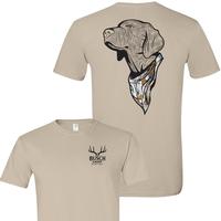 Hunting Dog Camo Bandana 2-sided T-shirt, Casual Graphic Round Neck T-shirt for Summer, Beer Party Summer Shirt, Fashion Top for Daily Wear, T shirt For Men And Women