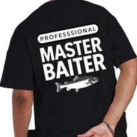 Master Baiter Men’s Graphic Print Round Neck Tee Regular Fit Casual Short Sleeve T-Shirt for Summer Cotton Fabric Classic Stylish Top Tshirt
