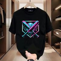 Short-Sleeve T-Shirts with a Loose Fit, Made of 100% Cotton, Durable and Comfortable