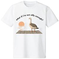 Funny Goose T-Shirt Duck Shirt.What if I’m Silly Enough.Meme T-shirt Gift Idea.Trending Tee Tshirt.Bird Nerd Animal Graphic Memes Casual Cotton Menswear Black Classic Outfits White Top Collar