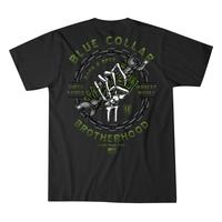 Blue Collar Brotherhood Tee, Unisex Cotton T-Shirt for Workers, Wear a Born & Bred Design with Grit for Dirty Hands Honest Work Days Since 1776