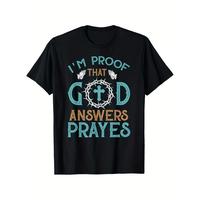 Ootd T Shirt Proof Of God Prayers Family Christian T Shirt For Men And Women 100 Cotton Comfortable Fit Small To XXXL Black Outdoor Wear
