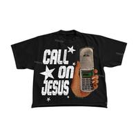 Call On Jesus Graphic Print Cropped T-shirt, Gift for Friends S – 5XL, graphic tees women/men, vintage tees