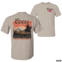 Coors T-shirt – Western Style with Vintage Mountain and Cowboy Graphics Top,Unisex T-Shirts, Menswear Tops