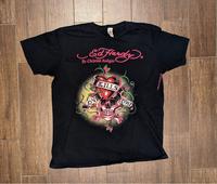 Vintage Ed Hardy Christian Audigier Graphic T Shirt Black