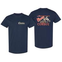 Coors Rodeo Vintage Graphic Cowboy Both Sides Unisex Tshirt, Menswear Streetwear Casual Crewneck Top