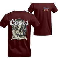 Coors Beer Retro T-Shirt – Vintage Coors Logo Tee, Classic Brewery Graphic, Casual Short Sleeve, 100% Cotton, Available in Multiple Colors – Menswear vintage shirts men gifts