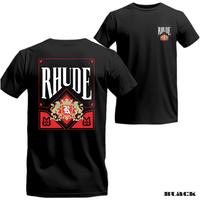 Rhude 2 Sided Logo T-Shirt – Bold Streetwear T-Shirt with Royal Symbols – Premium Fashion for Men and Women Menswear Top Crewneck Shortsleeve