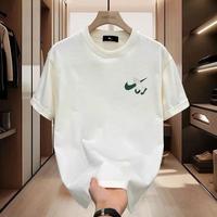 This unisex T-shirt features a round neck design, made from 100% pure cotton, and is printed with hand gesture patterns. It is soft and comfortable, making it perfect for men’s casual summer street style.
