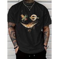 Men T-shirts fit crew neck short sleeve graphic tee smile face casual summer