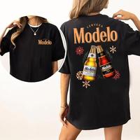 Modelo Cervaza T-Shirt – Tee with Modelo Especial & Negra Bottles, Stylish Beer Design – Perfect Gift for Beer Lovers