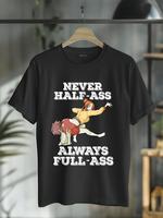 cotton Otaku Ahegao Ecchi Etchi Hentai Half Assed Lewd Half-Assed T-Shirt casual Fashion graphic tees for women men