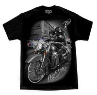 Black Skeleton Biker T-Shirt Ride Free Or Die XL Free Spirit Road Warrior Ride Or Die FTW Chicano Art T Shirt