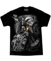 Metal Motorcycle Biker T-Shirt Ride Free Or Die XL Biker Fashion Shirt Hoodie