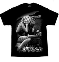 Black Metal Motorcycle T-Shirt Ride Free Or Die XL Biker Born To Ride, Ride Or Die FTW Chicano Art T Shirt