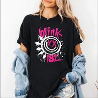 Blink 182 T-shirt, Smile Face T-shirt, Retro Smile Face Shirt, Cute Smile Shirt, Blink 182 Rock Shirt, Trendy T-shirt
