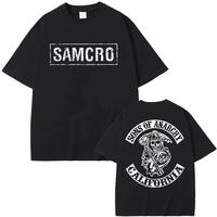 Sons of Anarchy SAMCRO Men Cotton T-shirt Luxury Brand Fashion Big Size Top Casual Short Sleeve Streetwear New Arrival Tee S-4XL Breathable Menswear