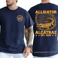 Alligator Alcatraz EST 2025 Florida Everglades T-Shirt, Alligator Alcatraz Everglades Shirt, MAGA Tee Casual Cotton Top Gifts for Men and Women Fabric Ribbed Classic