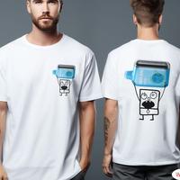 Doodlebob Shirt, Funny Cartoon, Unisex Tshirt Breathable Cotton Menswear