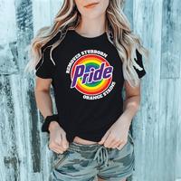 Colorful Rainbow Tee with a Twist – Get a Laugh with ‘REMOVES STUBBORN Pride ORANGE STAINS’