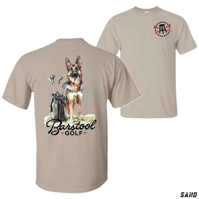 barstool golf dog Shirt, full size and color, soft and comfortable, for dog and golf lovers, father’s day, Streetwear Shortsleeve Menswear Top