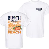 Busch Light Peach Scenic T-Shirt, Menswear Top, Colorful, For Him, For Her