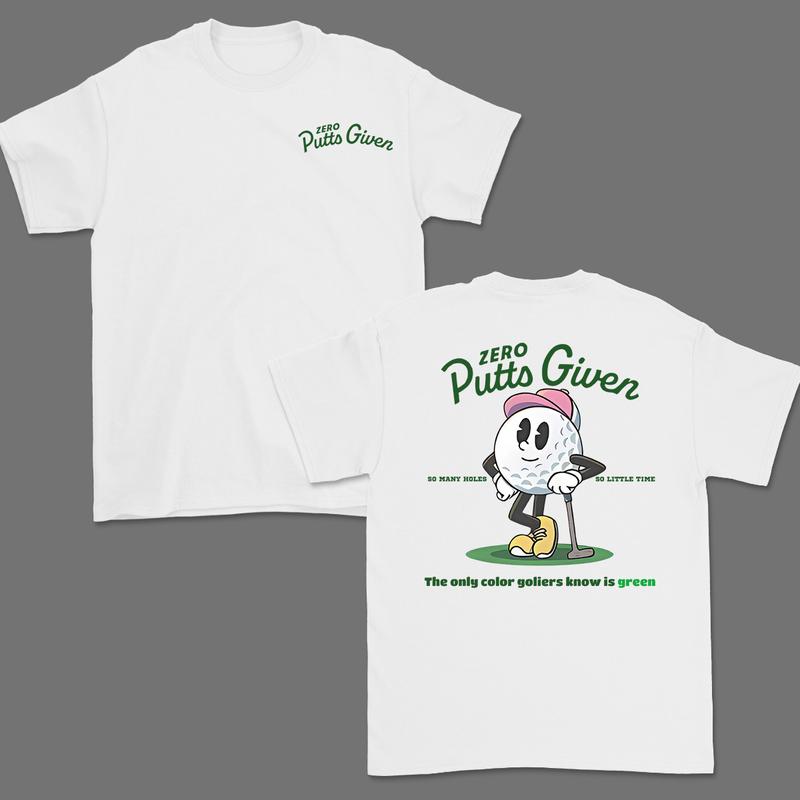 Zero Putts Given 2025 Vintage Graphic Shirt For Men For Women, Trendy Gift – Funny Golf Apparel, Cotton Menswear, Retro Sportswear Top