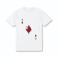 Men’s Cotton Crew Neck T-Shirt with Bold Spade Ace Graphic Print – Regular Fit, Stretch Knit Fabric, White Casual Short Sleeve Top for All Seasons, Plus Size Available, Summer Clothing | Casual Style | Machine Washable