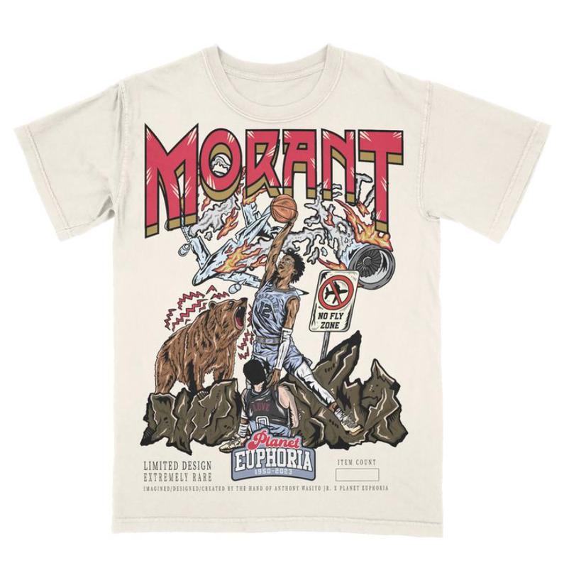 YOUTH Ja Morant TeeT-shirt, Original Hand Drawn Design, Vintage 90s Retro Bootleg Fans Unisex Cotton Tee Shirt For All