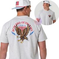Burlebo Outdoors Eagle Graphic T-Shirt –Land of The Free Tee, Burlebo Outdoors Eagle T-shirt, Outdoors shirt, Premium Cotton Unisex T-Shirt, Unisex short sleeve tee, Cool shirt for Men, perfect tshirt