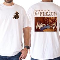 Dinosaur Hank Williams Jr.Bocephus Western Shirt, Funny cowboy quote tee, Country music legend shirt, Classic country fan gift, Premium Cotton T-Shirt, Trendy Summer Sun Tees