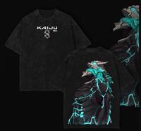 Collection Limited Kaiju No. 8 Anime Double Printed Oversize Lightweight Acid Washed Tee anime lover, anime merch