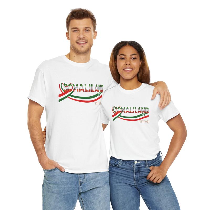 Somaliland Tshirt, Unisex Tee for Men and Women, Casual Cotton Patriotic Clothing, Gift for History Buffs, Cultural Apparel