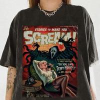 Vintage Scream T-Shirt, Scream Movie Shirt, Ghostface Shirt, Funny Graphic Tee Gift For Boyfriend Menswear Top Streetwear