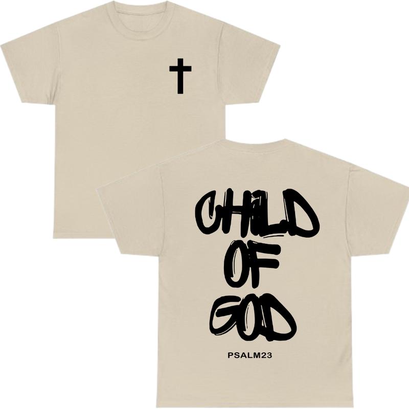 Child of God Menswear T-Shirt – 2-Sided Cotton Faith-Based Tee with Inspirational Corinthians Design, Perfect Christian Gift for Men and Women