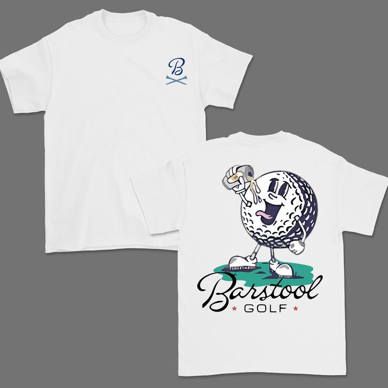 Barstool Golf Graphic Shirt, Vintage Cotton Apparel for Men and Women, Trendy Golf Gift, Golf Ball Design Casual Fabric Menswear Soft T-Shirt