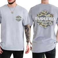 Burlebo Camo Hexagon Logo Tee , Find Your Wild Slogan T-shirt , Outdoor Lifestyle Shirt , Ideal For Hiking , Camping Or Casual Streetwear Fabric Cotton Menswear Top Sport Soft