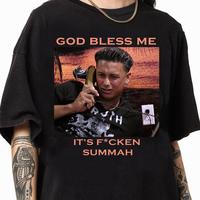 God Bless Me It’s Fcken Summah T-Shirt Trendy Graphic T-Shirt with Street Style