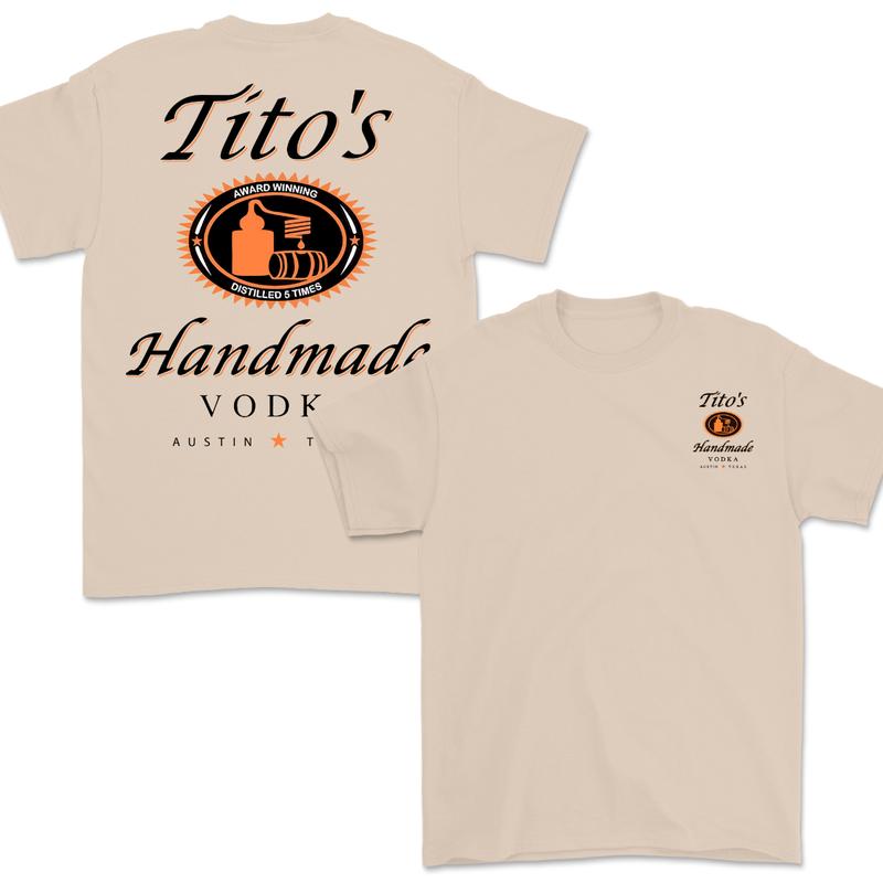 Tito’s Crewneck T-Shirt & Sweatshirt Premium Handmade Vodka Tee for Men & Women – Comfortable, Breathable Cotton Casual Wear