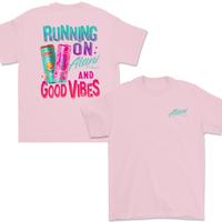 Running On Alani Nu And Good Vibes Tshirt – Crewneck – Size Range For Everyone – From Casual to formal – limited edition prints T-shirt