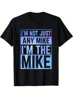 Summer short sleeves t Shirts ‘I’m The Mike’ Funny T-Shirt – Soft Cotton, Perfect for Casual Outings & Date Nights