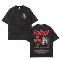 Fallout – Vault Boy Game Graphic Tee Gamer Streetwear, Retro Shooter Action Game Shirt, Heavy Metal Gaming Merch, Summer Gym Apparel for Gamers