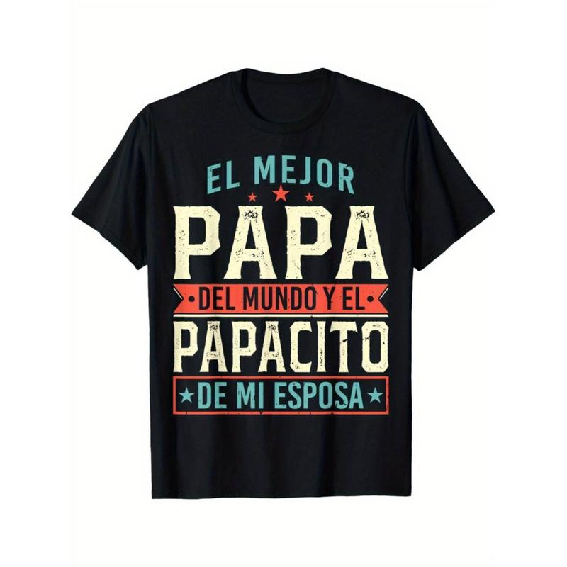 Graphic vintage tee El Mejor Papa Del Mundo Camiseta En Espanol Padre Latino T-Shirt