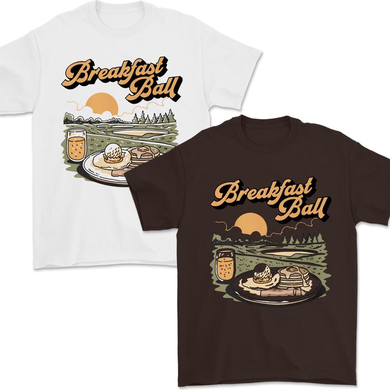 Breakfast Ball T-Shirt – Full-Color Design for Men & Womenswear – Unisex Casual Cotton Tee with Breathable Comfort for Everyday Wear