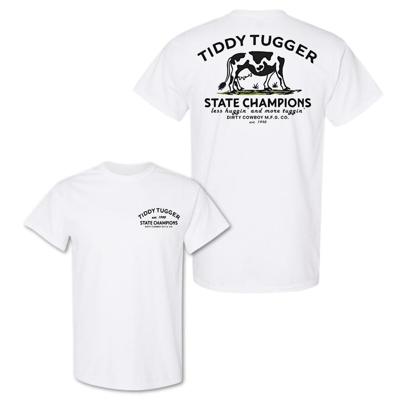 Vintage TIDDY TUGGER 1990 State Champions Men’s Shirt, Cowboy Tee, Cow Lover Gift, Classic Menswear Top