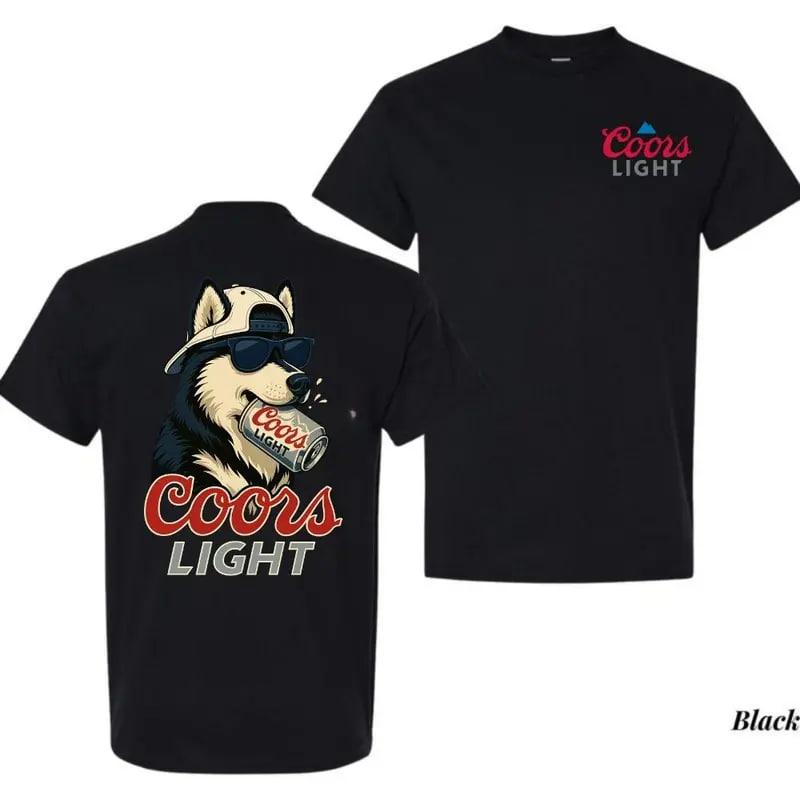 Coors Light Husky Dog Shirt – Funny 2-Sided Beer Tee, Cool Dog Graphic – Gift for Men & Women- 4th of july shirt for women – 4th of july – MA