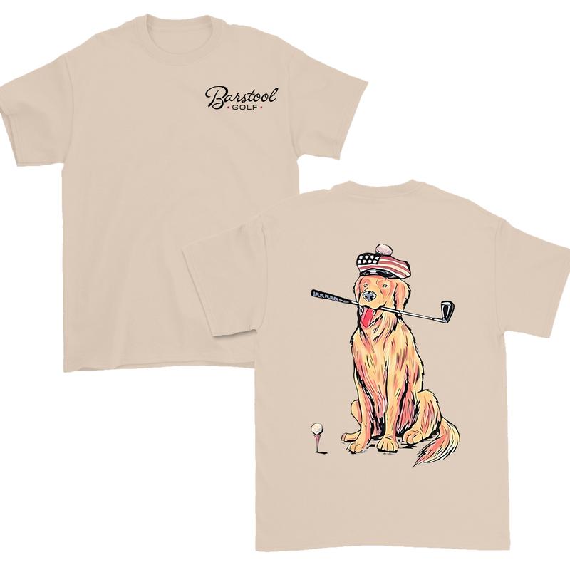 Barstool Graphic Tees for Men and Women, Vintage Golf Shirt with Fun Dog Design, Breathable Cotton Apparel, Ideal Gift for Golf Enthusiasts